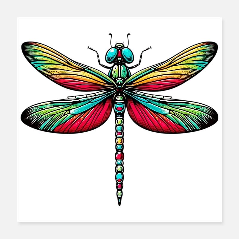 Libellule Poster 40 x 40 cm