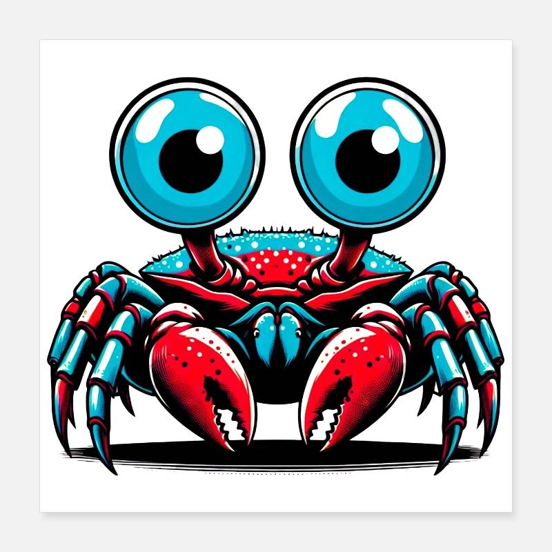 Crab Poster 16" x 16" (40x40 cm)