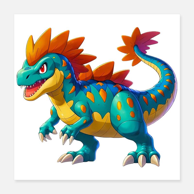 Dinosaure Poster 40 x 40 cm