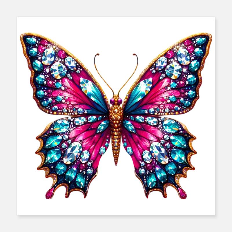 Papillon Poster 40 x 40 cm