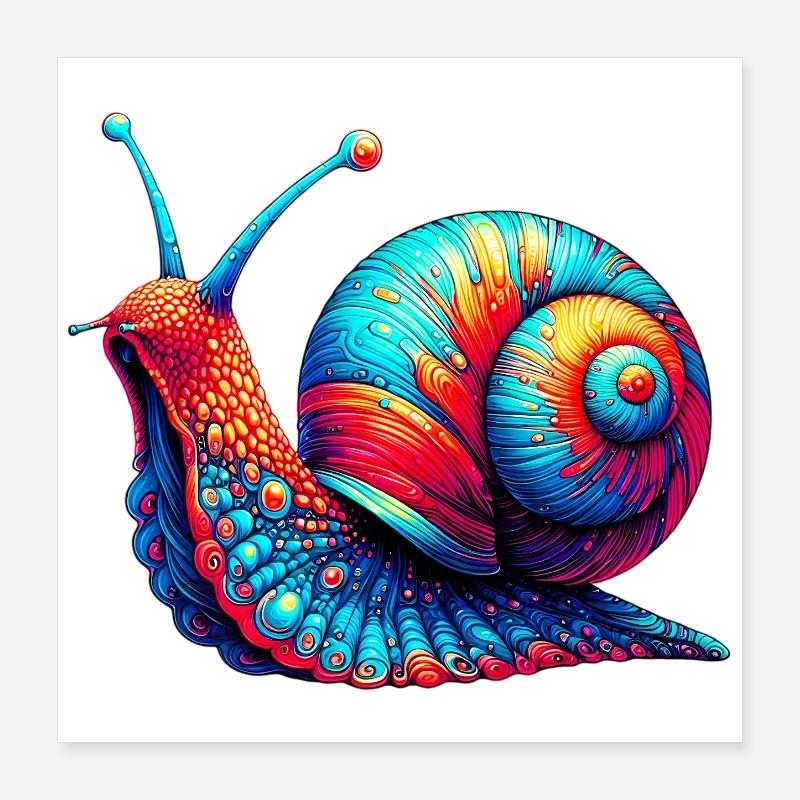 Snail Poster 16" x 16" (40x40 cm)