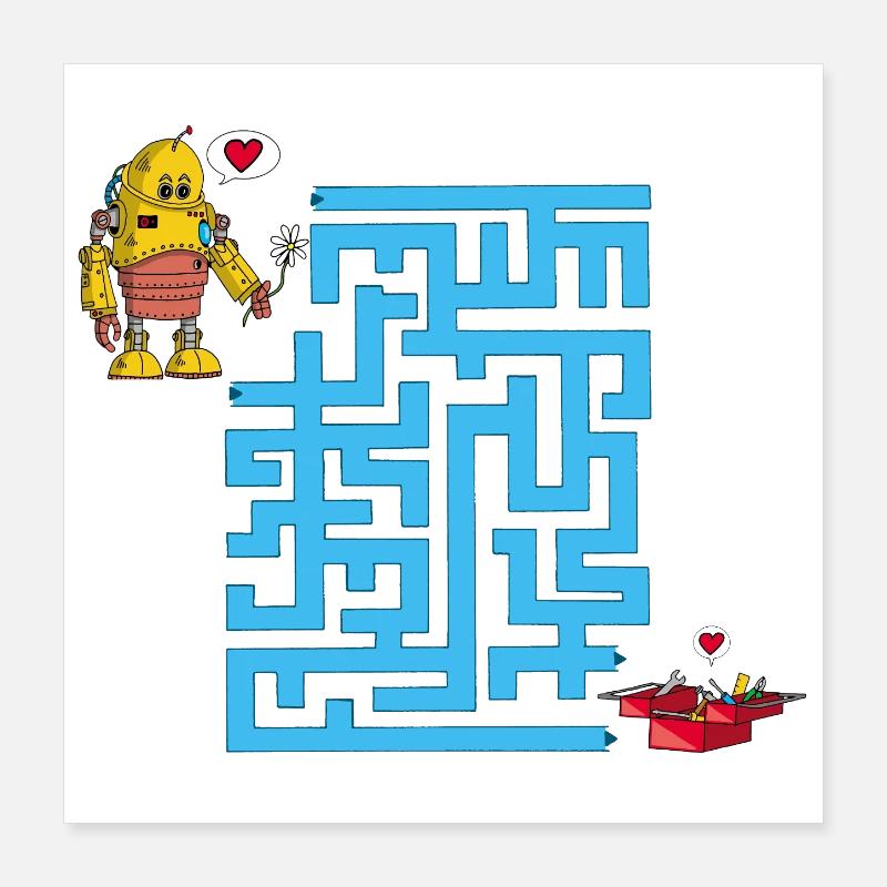 Le labyrinthe de l'amour Poster 40 x 40 cm