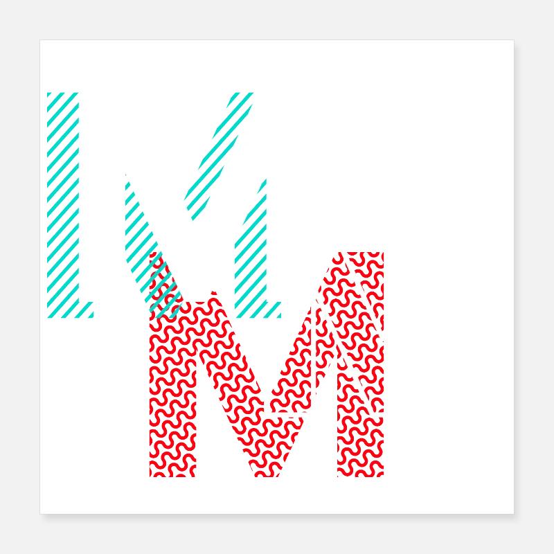 M Lettering Cadeaux Poster 40 x 40 cm