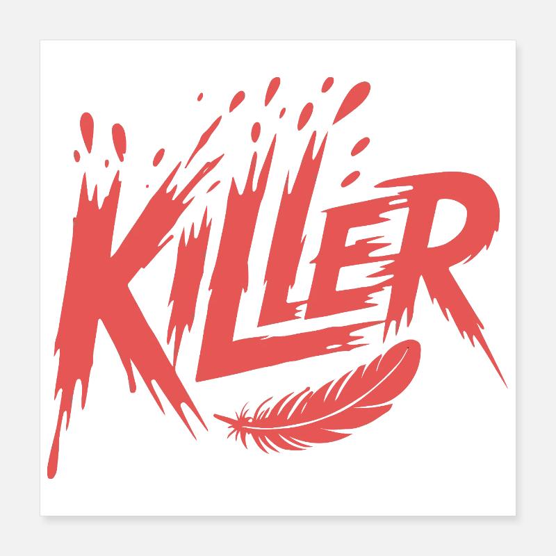 Killer Feather Splash Poster 16" x 16" (40x40 cm)