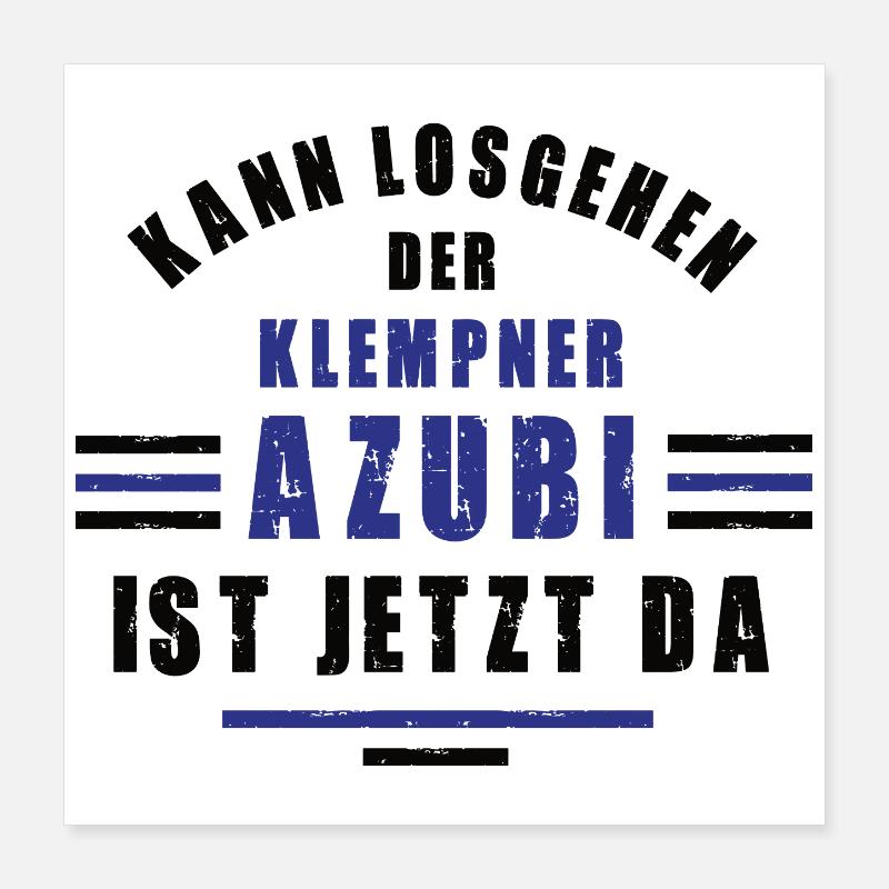 Trainee Plumber Apprenticeship Training Plumber Training Poster 16" x 16" (40x40 cm)