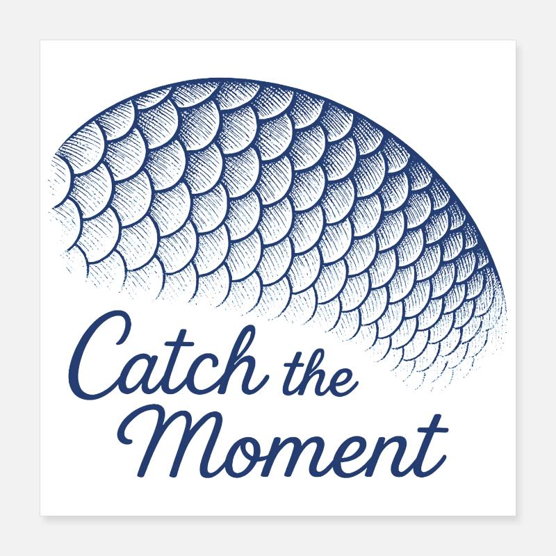 Attrapez le moment Écailles de poisson Poster 40 x 40 cm