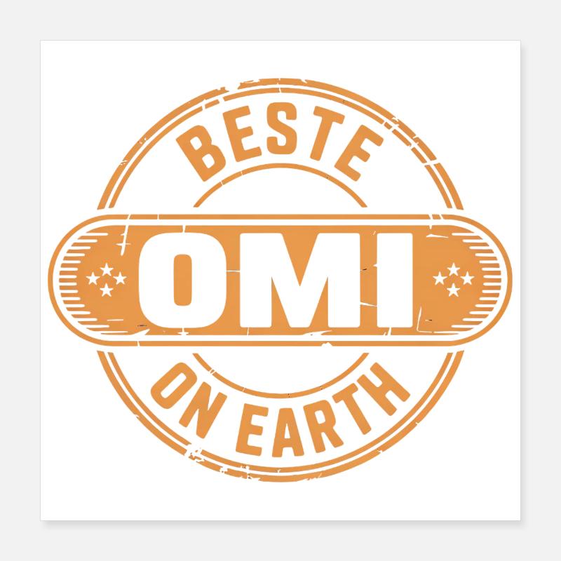 Beste Omi Geschenk Oma Poster 40x40 cm