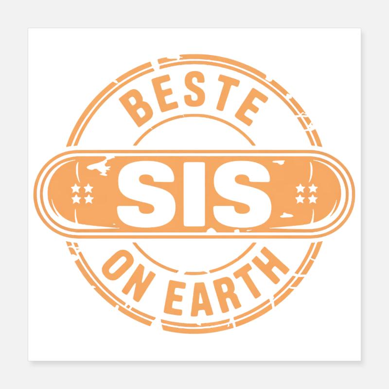 Beste Sis Geschenk Schwester Poster 40x40 cm