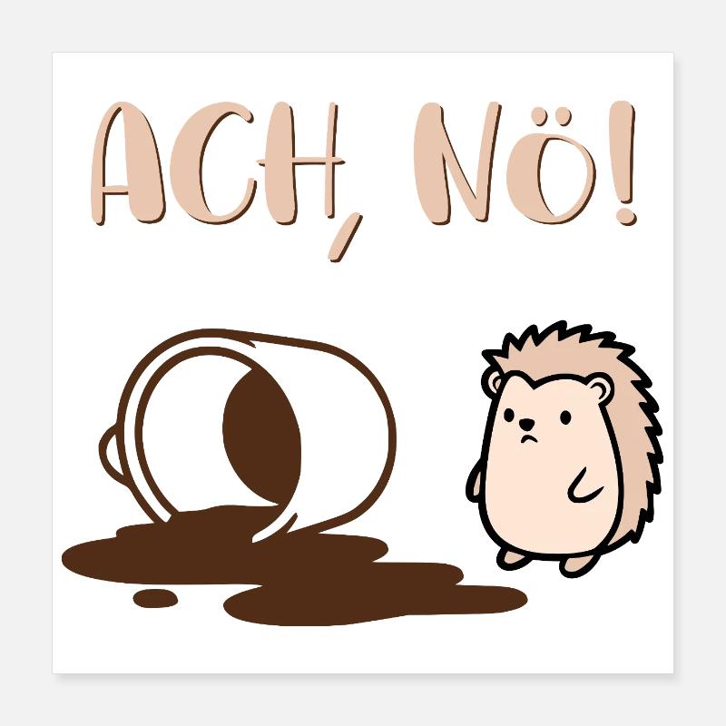Hérisson de la Journée de l’Humeur du Café Poster 40 x 40 cm
