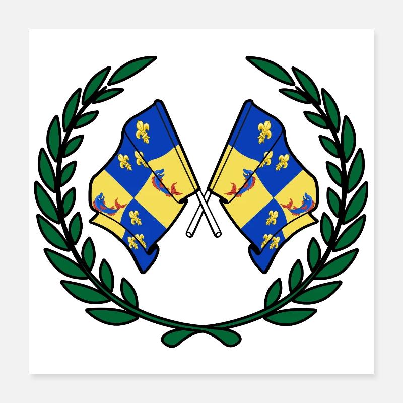 Dauphiné-Lorbeerkranz Poster 40x40 cm