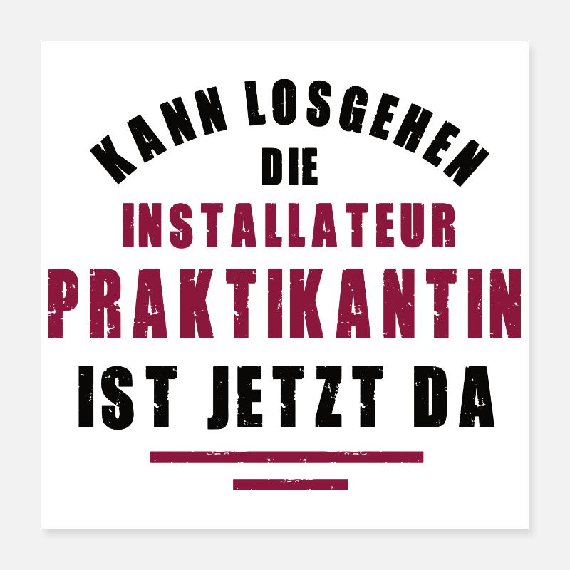 Intern Plumber Internship Plumber Poster 16" x 16" (40x40 cm)