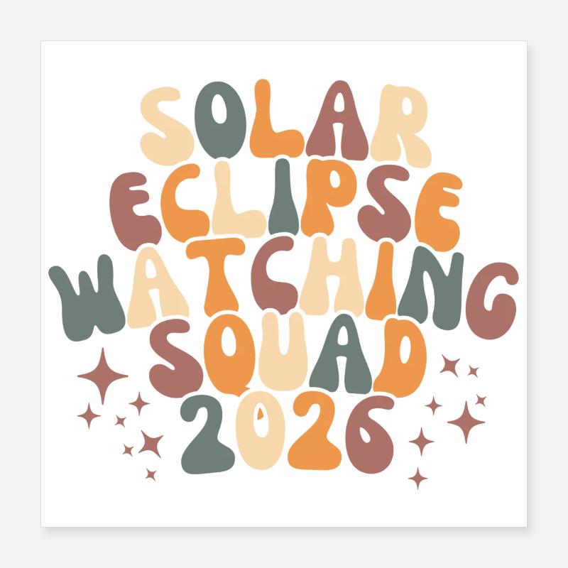 Équipe rétro Sun Eclipse Poster 40 x 40 cm