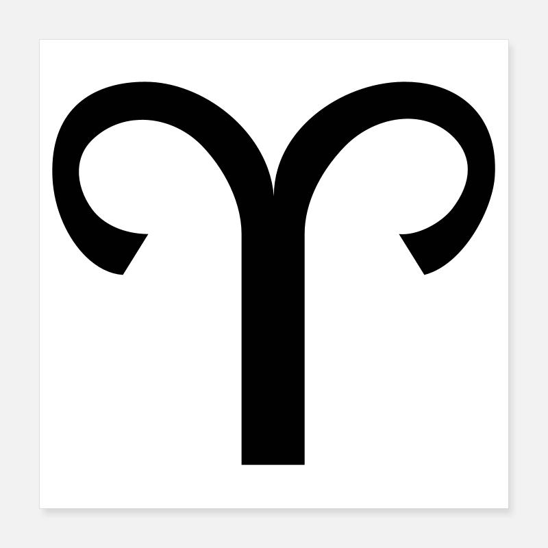 Aries - signe de zodiaque Poster 40 x 40 cm