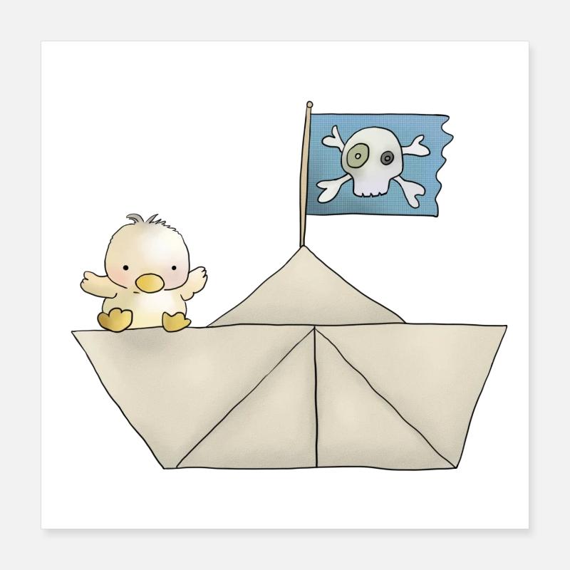 Kleiner Seeräuber Poster 40x40 cm