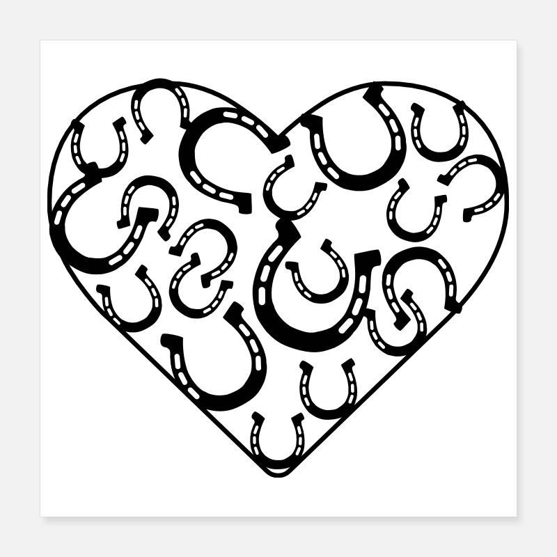 fer à cheval Poster 40 x 40 cm