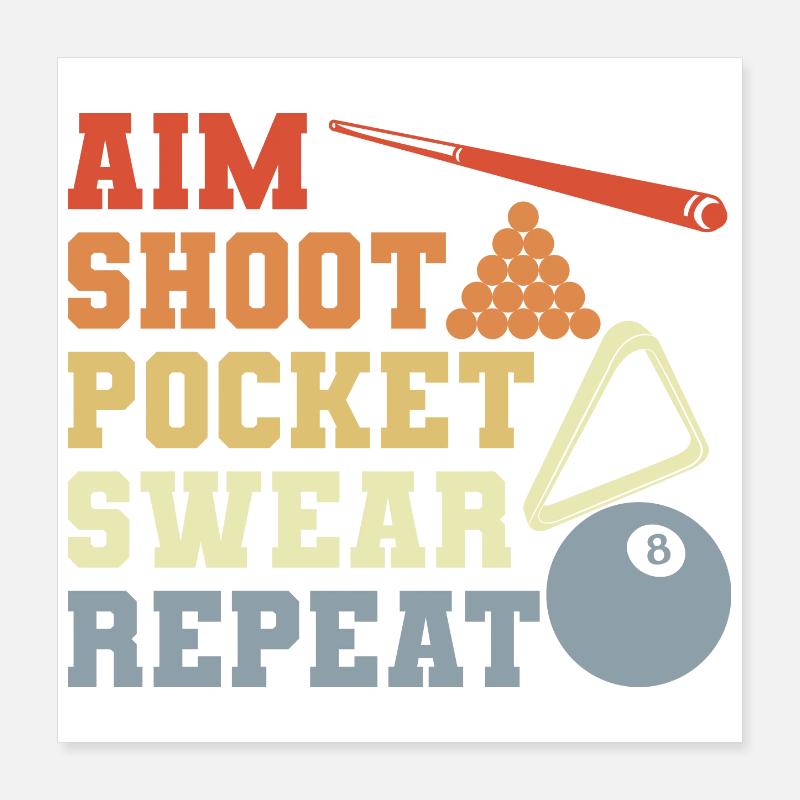 Billiards player Poster 16" x 16" (40x40 cm)