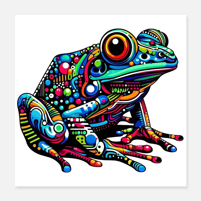 Frosch Poster 40x40 cm
