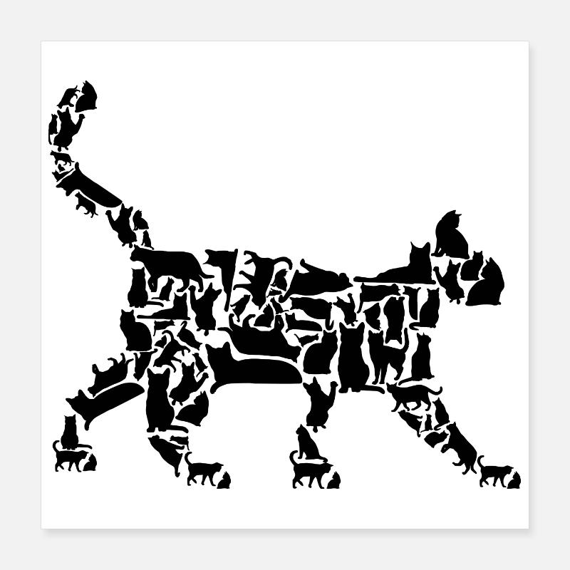 Chat Poster 40 x 40 cm