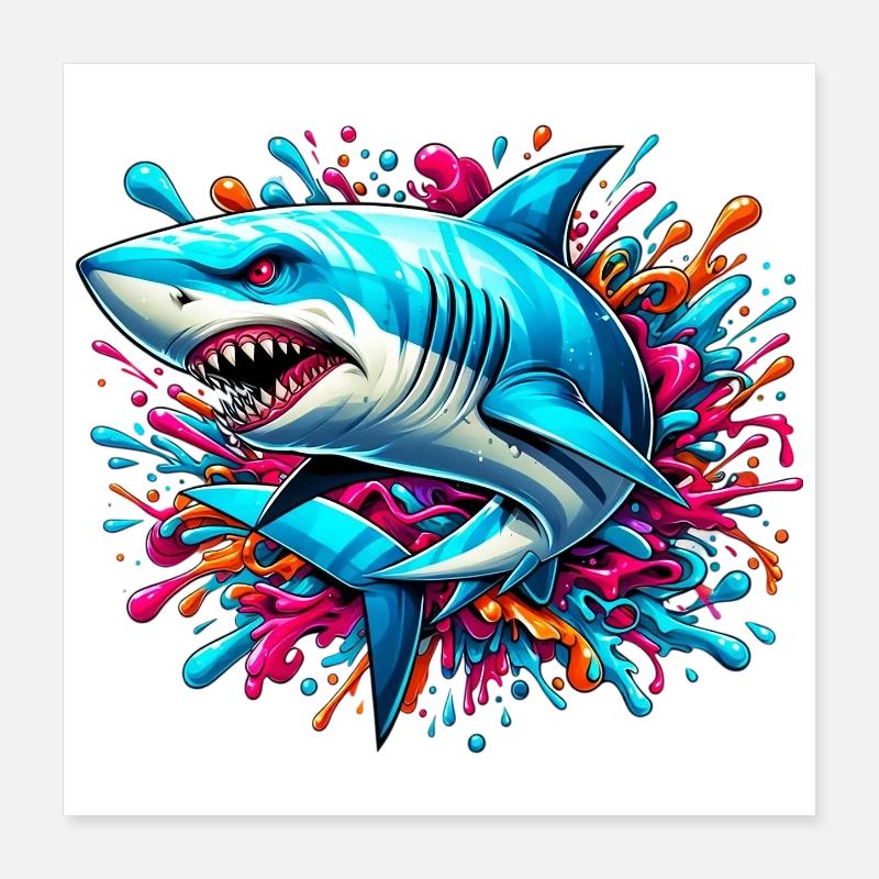 Requin Poster 40 x 40 cm