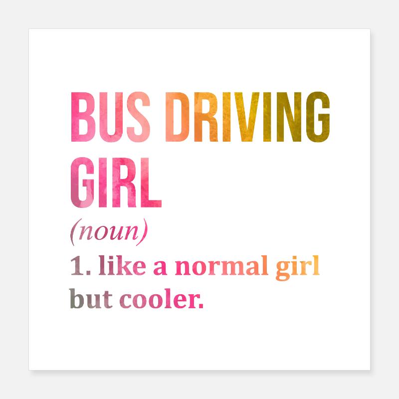 Busfahrer Poster 40x40 cm
