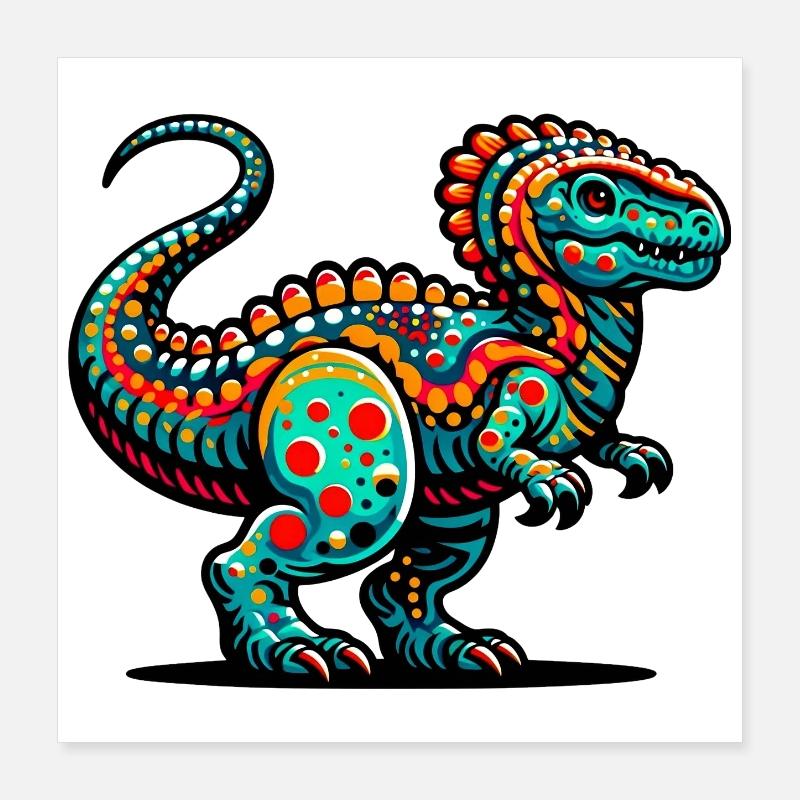 Dinosaur Poster 16" x 16" (40x40 cm)