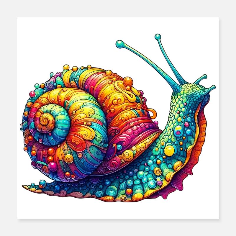 Schnecke Poster 40x40 cm