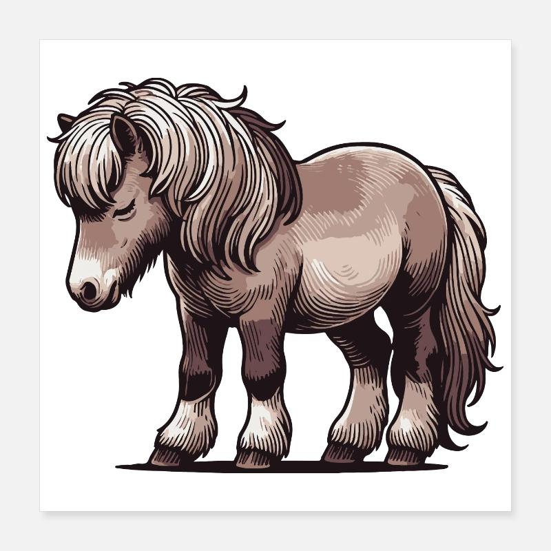 Pony Poster 16" x 16" (40x40 cm)