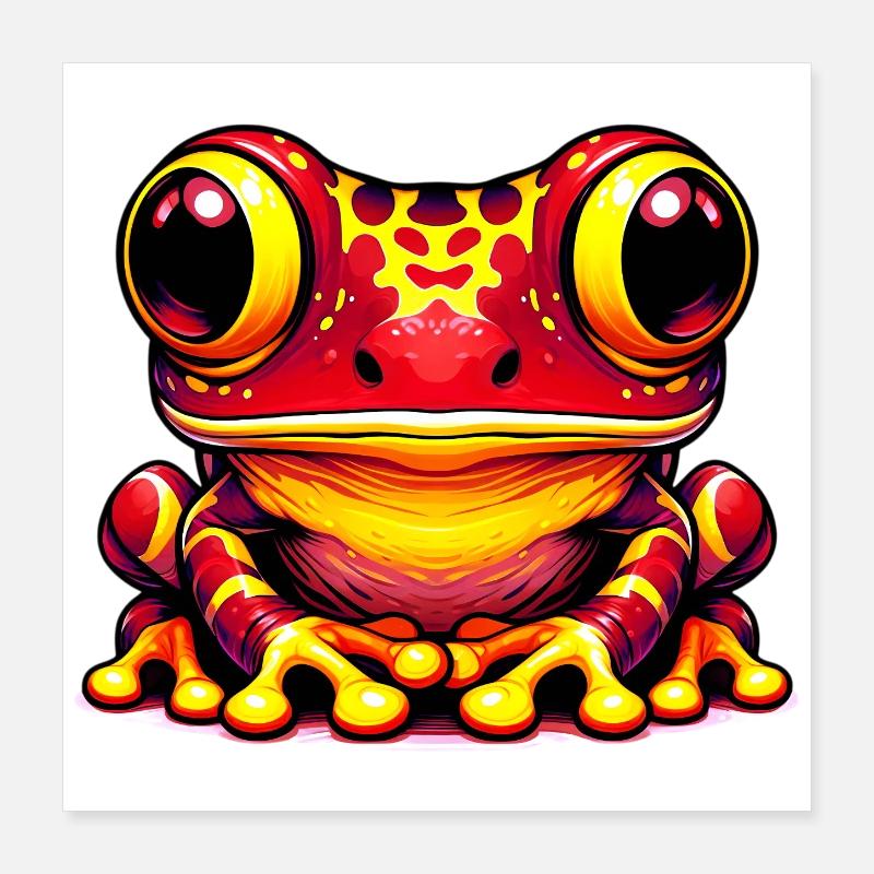 Frosch Poster 40x40 cm