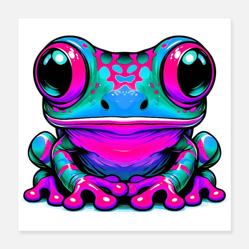 Frog Poster 16" x 16" (40x40 cm)