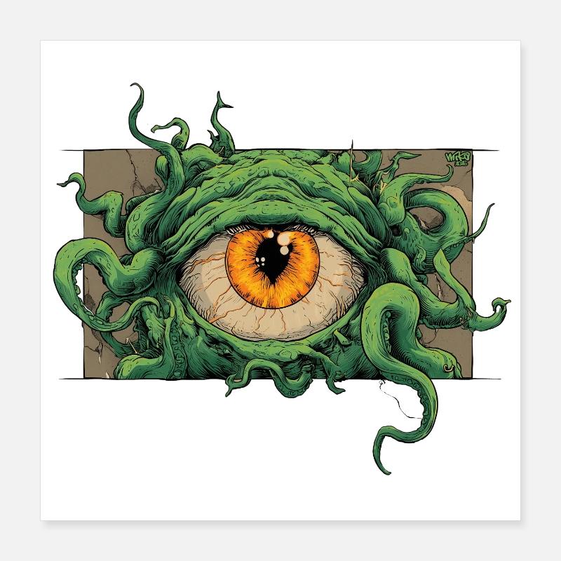 Eyeball monster Poster 40x40 cm