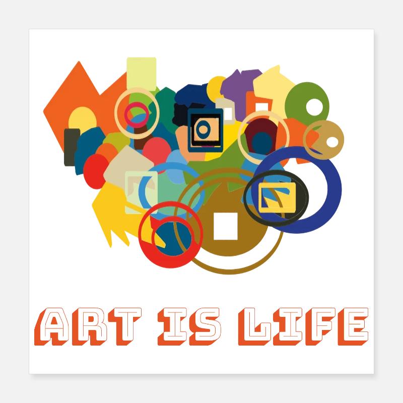 L’art, c’est la vie – Colour Rush Poster 40 x 40 cm