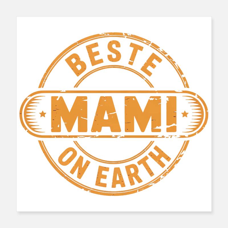 Beste Mami Geschenk Muttertag Poster 40x40 cm