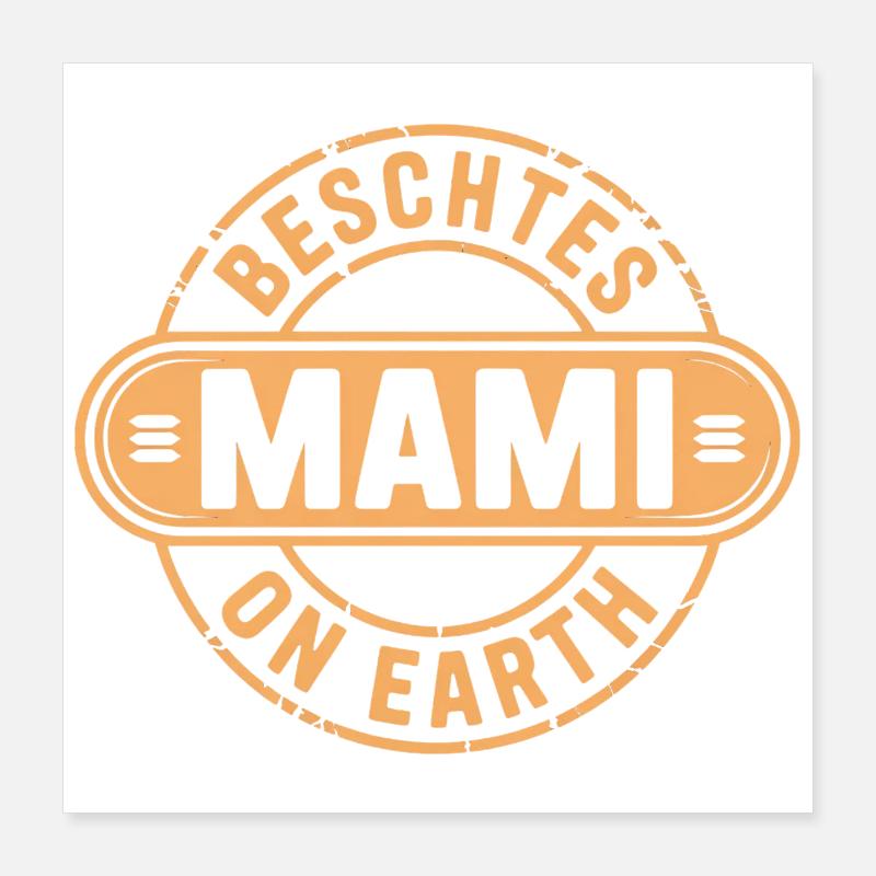 Beschtes Mami Schweizerdeutsch Muttertag Poster 40x40 cm