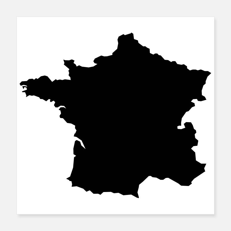 Frankreich Country Poster 40x40 cm