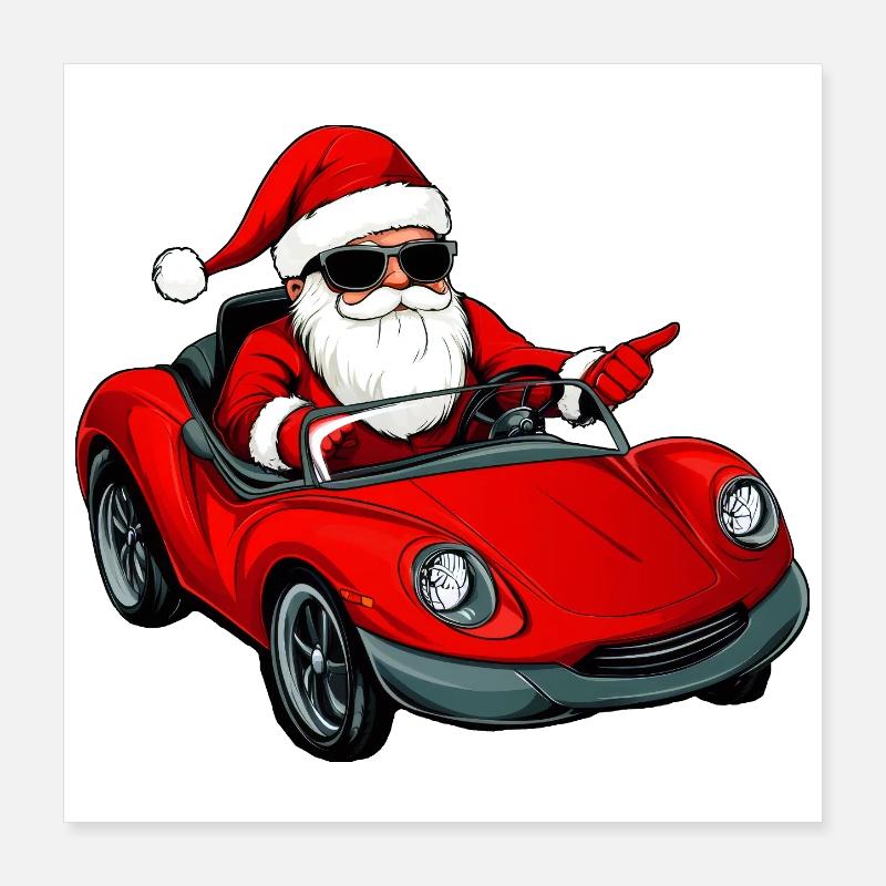 Drivers Christmas Poster 16" x 16" (40x40 cm)