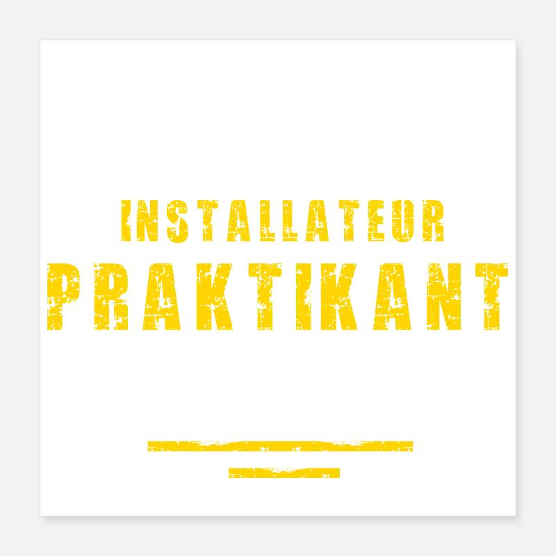 Stage d’installateur stagiaire plombier Poster 40 x 40 cm