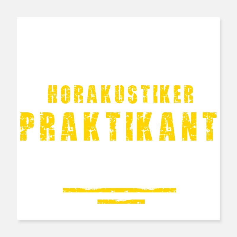 Hörakustiker Praktikant Hörakustik Praktikum Poster 40x40 cm
