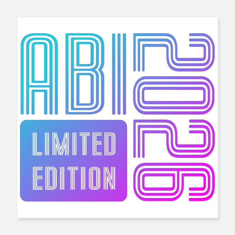 ABI 2026 Vintage Neon Édition Limitée Poster 40 x 40 cm