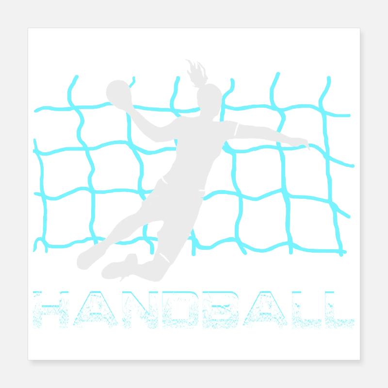Saut du gardien de handball Poster 40 x 40 cm