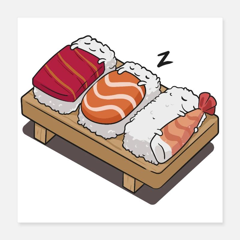 Baby-Sushi Poster 40x40 cm