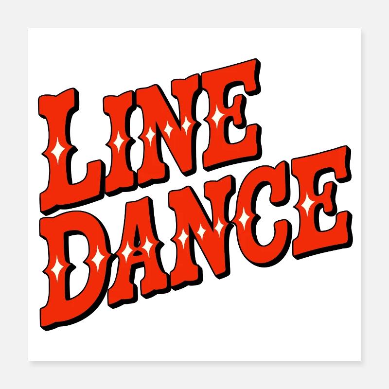 Line Dance Vibes Poster 16" x 16" (40x40 cm)