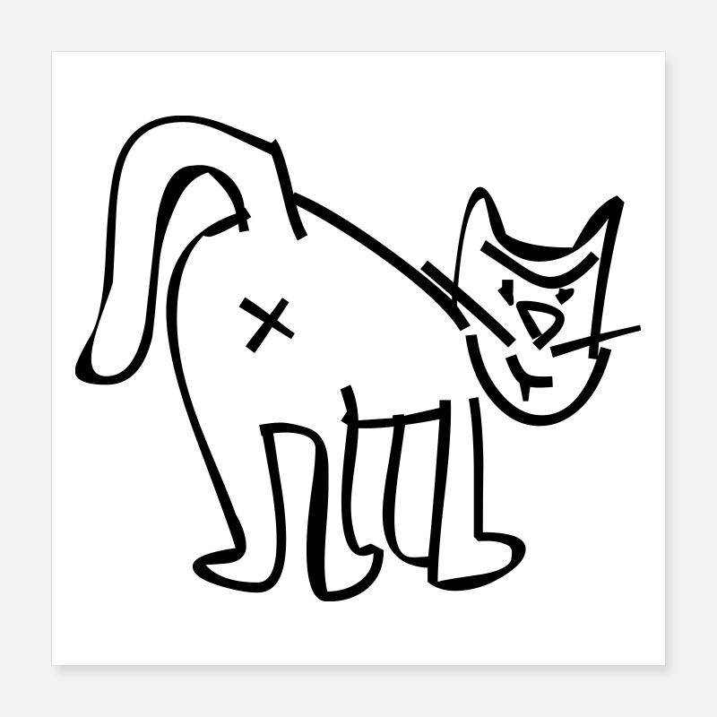 Katze Poster 40x40 cm