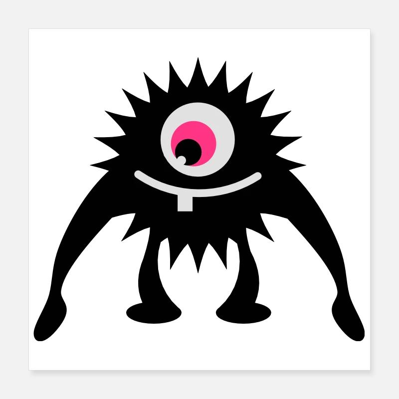 Un petit monstre borgne Poster 40 x 40 cm