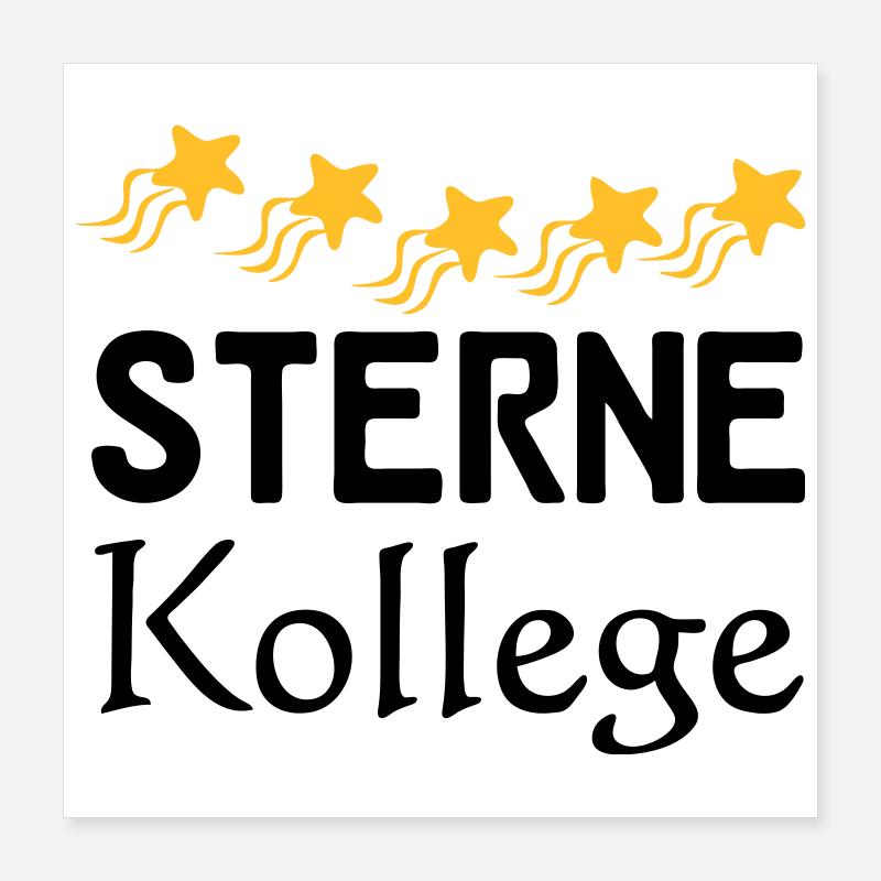 Sterne Kollege Geschenk Poster 40x40 cm