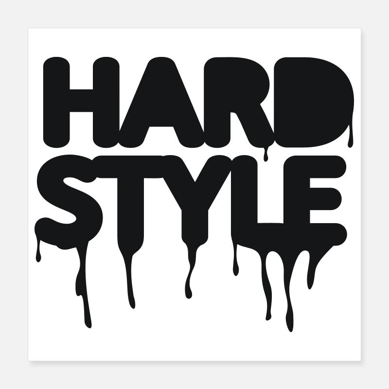 hardstyle techno music Poster 40x40 cm