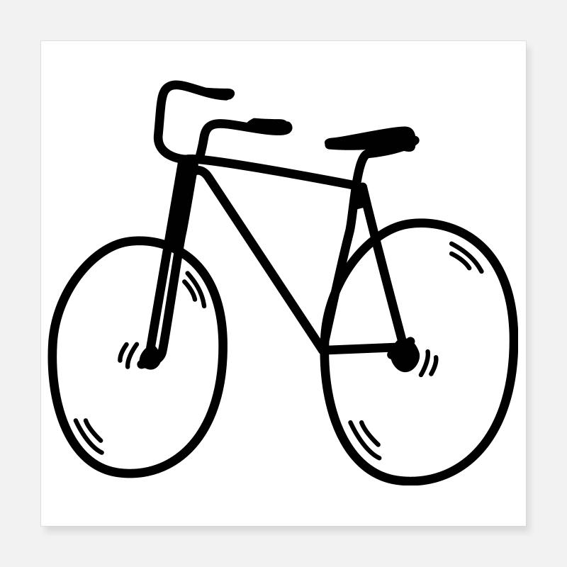 Radfahrer Poster 40x40 cm