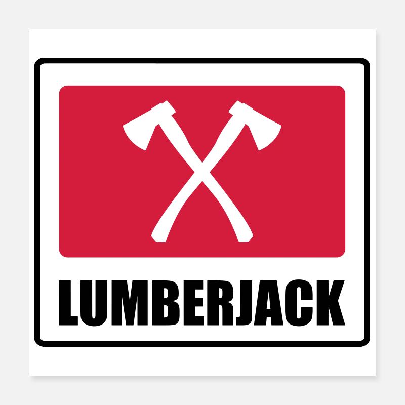 Lumberjack Poster 40 x 40 cm