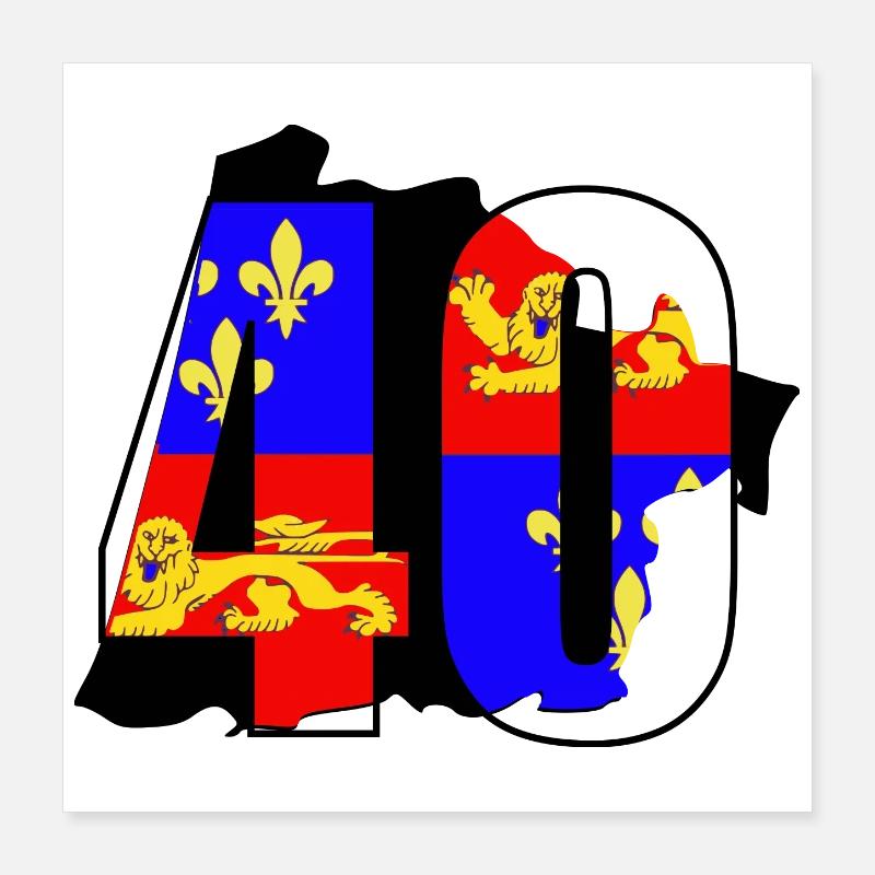 Landes Poster 40 x 40 cm