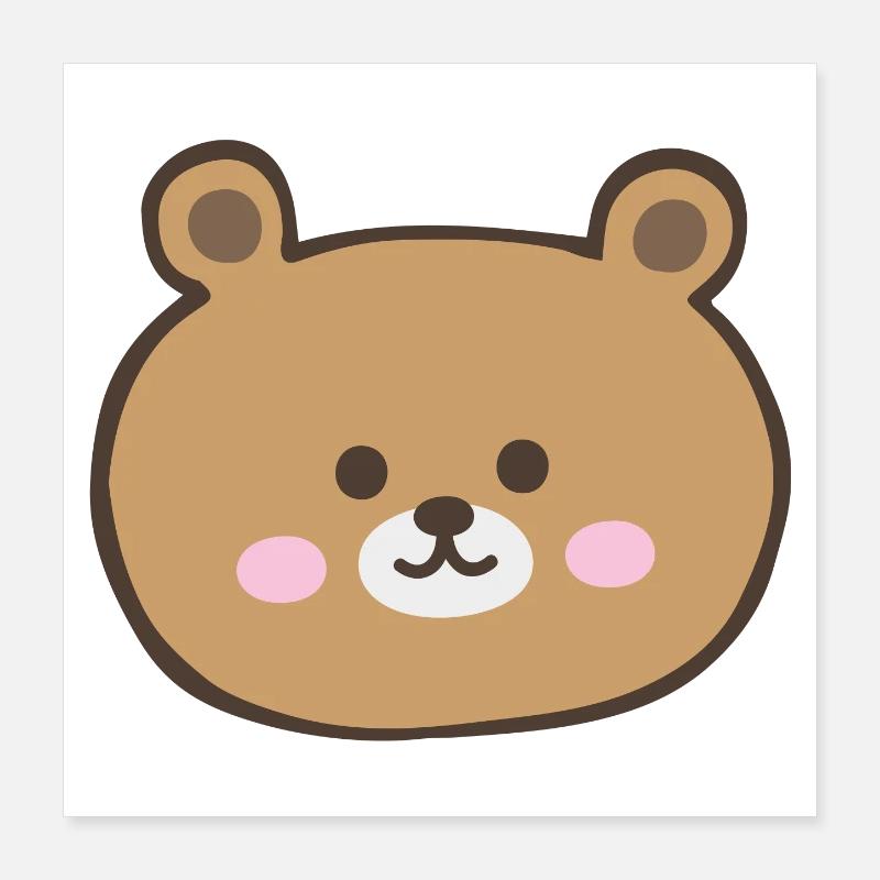 Bear Face Poster 16" x 16" (40x40 cm)