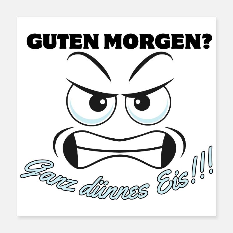 Wütendes Eisbär Motiv mit Spruch Poster 40x40 cm